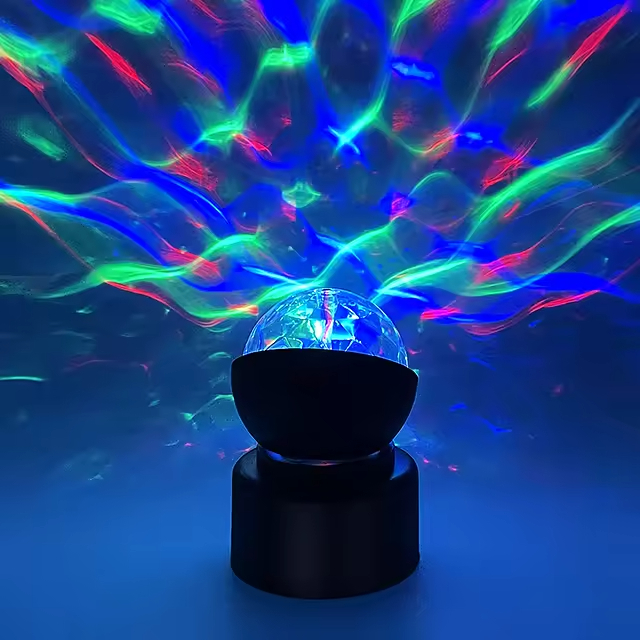 Mini disco light: Tiny size, big dazzle. Bursts with vibrant, swirling beams—compact magic that paints spaces in dynamic, eye-catching glow, uniquely electrifying any vibe.